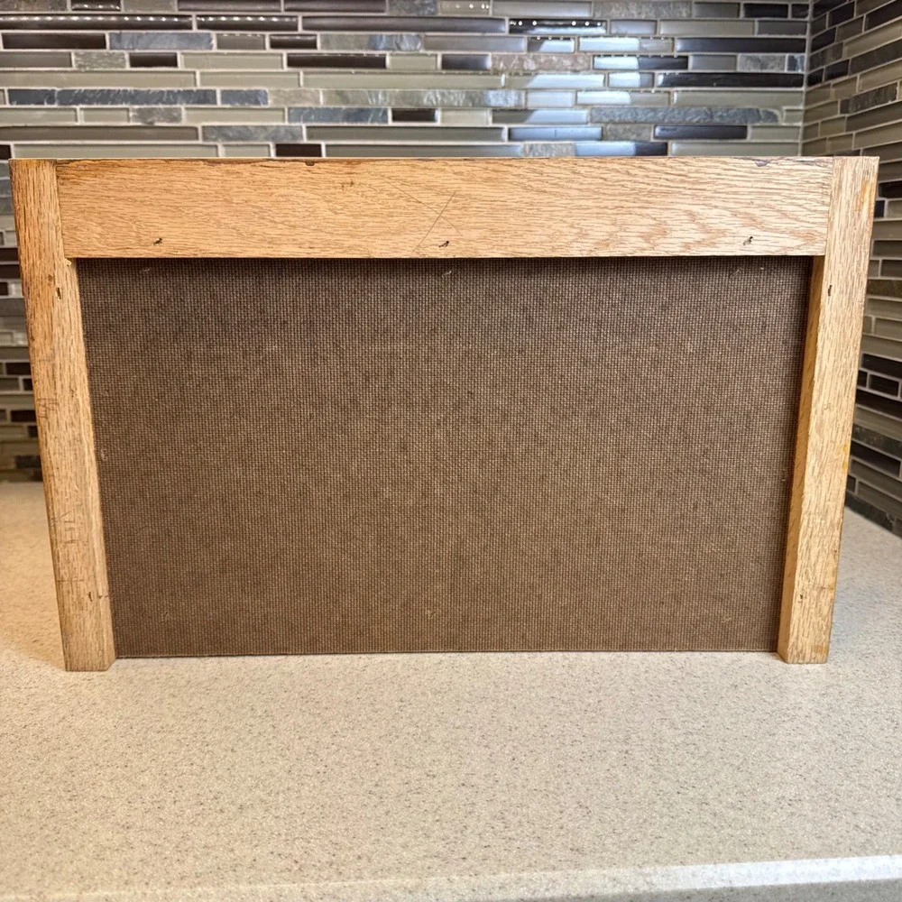 Vintage Solid Oak Roll Top Bread Box Handcrafted Amish Made Rustic Kitchen Decor